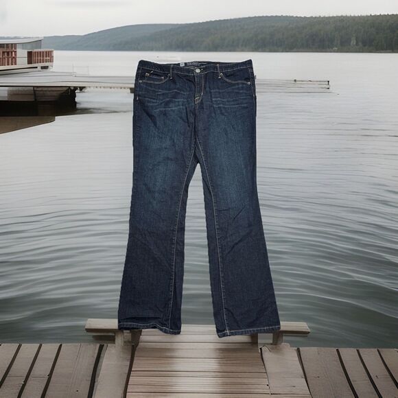 Mossimo Modern Bootcut Jeans 16 (38x32.5) Dark Wash Blue Denim Stretch Womens - Picture 1 of 8